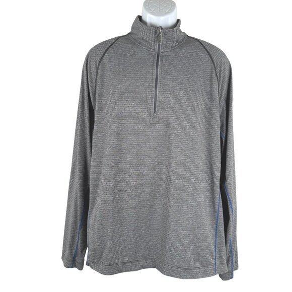 Tommy Bahama Island Zone Pullover Shirt Top‎ Mens XL Gray 1/2 Zip TP-3240 - Picture 1 of 9